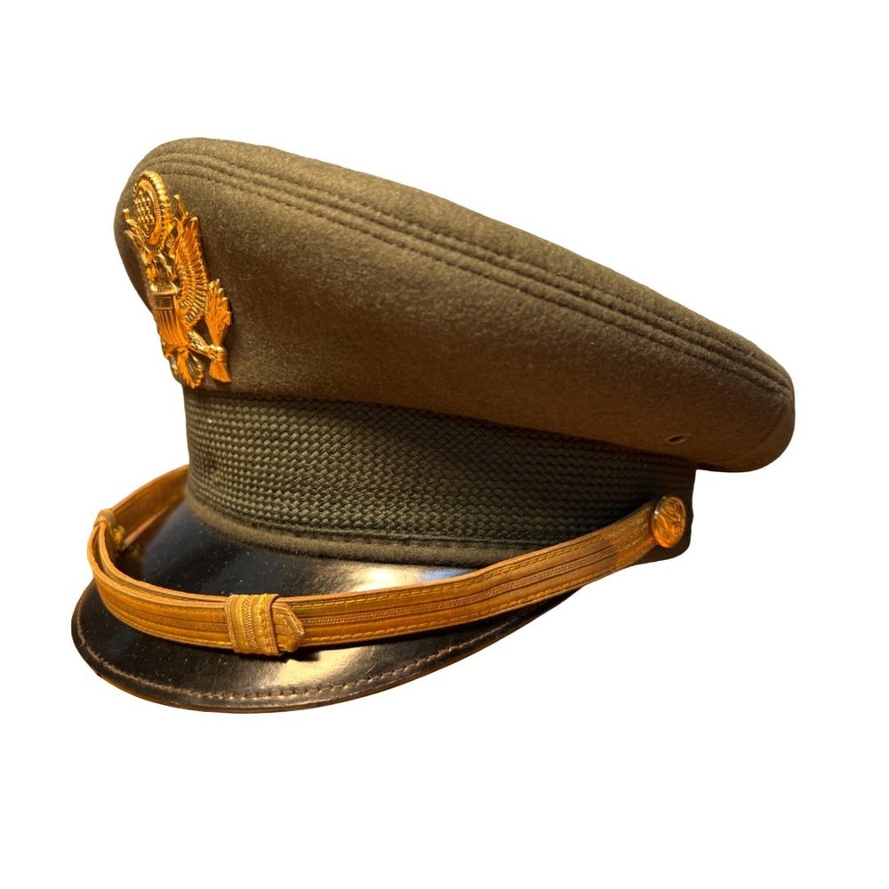 Vintage Bancroft Military Cap Army Approved Officer H… Gem